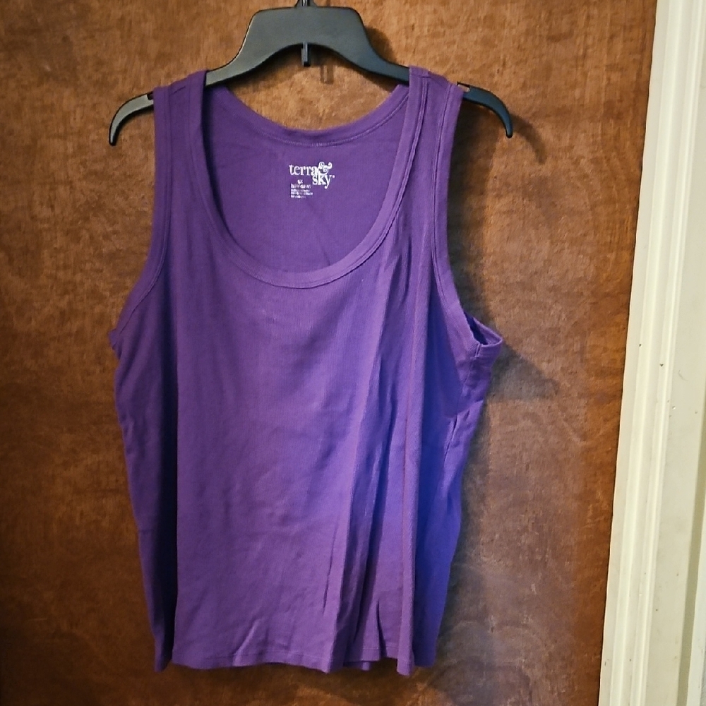 Terra & Sky Purple Sleeveless Tank Top